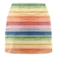 thumbnail image 5 of Ynynloco Women's Rainbow Striped Active Skort 2-in-1 Skirted Shorts High Waisted for Golf Workout Daily Wear, 5 of 6
