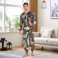 thumbnail image 6 of FORMRS Onesies Pajama for Adults Unisex Hoodie Winter Jumpsuit One Piece Sleepwear, Sizes S-2XL, Gray Dinosaur, 6 of 7
