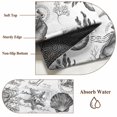 thumbnail image 2 of Black Coastal Bathroom Rug Washable 2x3 Entryway Rug Non Slip Tropical Leaves Starfish Coral Front Door Mat Low Pile Indoor Doormat Throw Floor Carpet for Kitchen Bedroom Entrance, 2 of 8