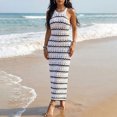 thumbnail image 5 of Bathing Suit Cover Up for Women Crew Neck Sleeveless Swimsuit Coverup Summer Crochet Beach Cover Ups, 5 of 7
