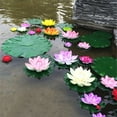thumbnail image 3 of Leadrop 1Pc Simulation Lotus Flower Mini Artificial Pond DIY Home Fish Tank Decoration, 3 of 11