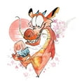 thumbnail image 2 of Girl's Mulan Watercolor Mushu and Cri-Kee  Graphic Tee White X Large, 2 of 4