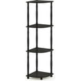 thumbnail image 4 of 5 Tier Corner Display Rack Multipurpose Shelving Unit, Dark Cherry/Black, 4 of 5