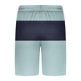 thumbnail image 7 of FRSASU Men's Mesh Striped 2 Piece Outfits Drop Shoulder Oversize Tee Shirt Shorts Set Athletic Jogging Summer Tracksuit Light Blue, 7 of 7