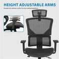 thumbnail image 3 of Scranton & Co Adjustable Office Chair with Vertical Matrix Back and Headrest, 3 of 5