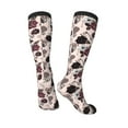 thumbnail image 4 of Balery Retro Red Black Roses Printed Novelty Socks Men's Women's Crew Socks Sports Socks Knee High Socks Cotton Socks Quirky and Cool Socks, 4 of 9