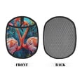 thumbnail image 2 of Pofeuu Romantic Flamingo Pair Print Silicone Pot Mat Mitten With Hanging Loop Heat Resistant Oven Mitts Non-Slip Bbq Baking Smoking Potholders, 2 of 7