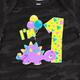 thumbnail image 4 of Inktastic Happy Dinosaur First Birthday-purple Boys or Girls Baby Bodysuit, 4 of 5