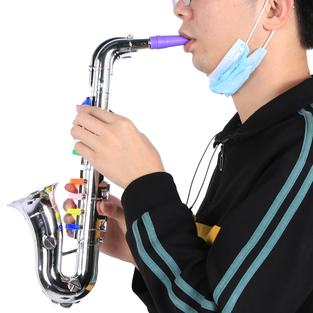 Musical Instrument Child Saxophone, Saxophone, Adornment Enthusiast Decoration For Children Silver