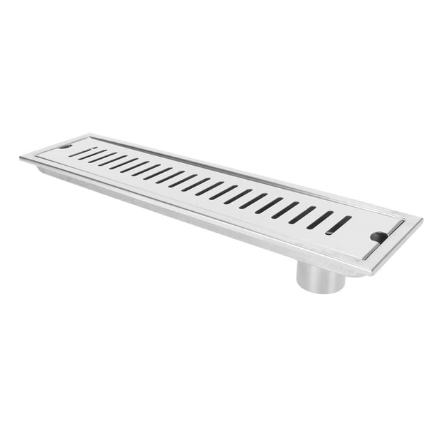 40cm Stainless Steel Floor Drain Rectangular Thickened Large Displacement Odor Proof Floor Drain Large Drainage Capacity Odor Proof Design for Bathroom Restrooms