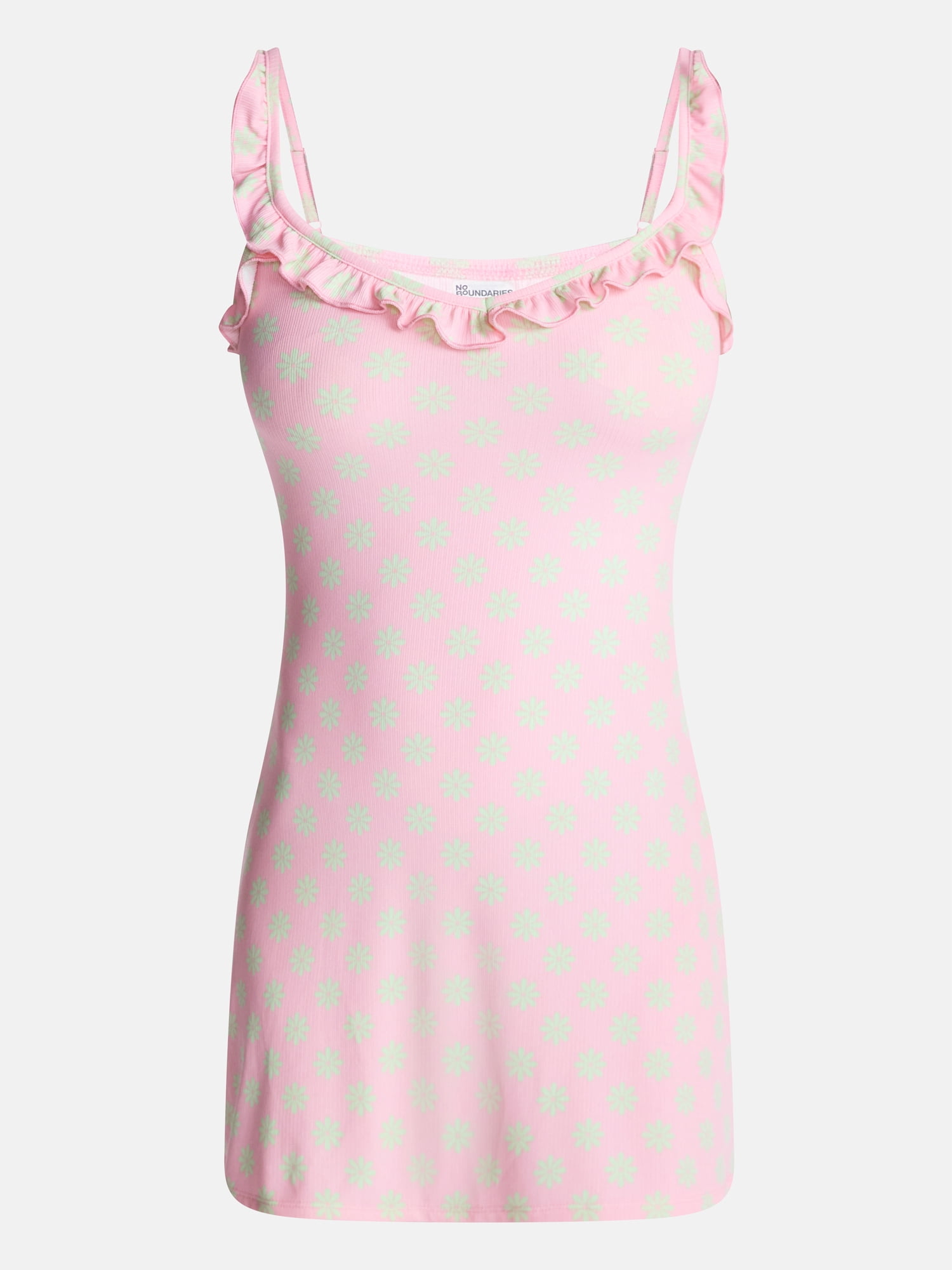 No Boundaries Ruffle Slip Dress, Women's XS-XXL