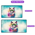 thumbnail image 5 of Hippie Ragdoll Portrait oil painting Watercolor Tie-dye Vintage Desk Mat Full Keyboard Mouse Pad Cat Lover Kitten Owner Gifts Idea Large Mousepad - 00015, 5 of 5