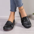thumbnail image 3 of EKVAHL Women's Orthopedic Slip On Loafers, Soft Faux Leather Arch Support Dress Shoes, Wide Toe Box Wedding Office Daily Loafers Black, 3 of 4