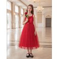 thumbnail image 3 of Arshiner Flower Girls Dresses Sleeveless Formal Wedding Princess Dress | Maxi-Length Tulle, Junior Bridesmaid Dress for Girl, Embroidered Birthday Party Dress Ball Gown, 3 of 5
