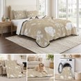 thumbnail image 6 of Quilts Queen Size, Beige Wildflowers Soft Comforter Bedding Set for Bed, Farmhouse Floral Botanical Leaves Lightweight Quilted Bedspread with Pillow Cover(2 Pieces) for All Season, 90x96 Inch, 6 of 9