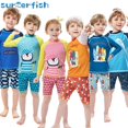 thumbnail image 2 of Traje de baño grande para niños y niñas de 2 a 12 años, conjunto de traje de baño a la moda para nadar, surfear, Tops + Pantalones, traje de entrenamiento para niños NoCap 2 uds, 2 of 5