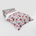 thumbnail image 3 of Ambesonne Flower Bedding Set 3 Pcs, Romantic Magnolia Nature, Twin, White Red Pink, 3 of 3