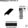 thumbnail image 2 of Lot of 10 Black Handle Black Furniture Handle - Invisible Handle Black Kitchen Furniture Handle Matte Black Furniture Handle in Aluminum Alloy Center Distance, 2 of 5