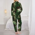 thumbnail image 3 of Bingfone Womens Pajama Sets Camouflage Skull Print,Long Sleeve Loungewear Pajamas Set-Medium, 3 of 8
