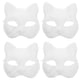 thumbnail image 1 of 4 máscaras de animales, máscara de medio gato, máscara en blanco para pintar a mano, máscara de papel para fiesta DIY, 1 of 7