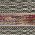 thumbnail image 2 of Laddha Home Designs 3' x 5' Gray and Red Geometric Chindi Handmade Rectangular Area Throw Rug, 2 of 7