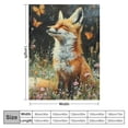 thumbnail image 4 of Orinice Fox Blanket Soft Cozy Cute Fox Flower Throw Blanket Stuff Animal Decor Warm Lightweight Flannel   Plush Bedding Blanket Gifts for Lover Teens Kids Girls Boys Women Adults Bed Travel   60x80in, 4 of 6