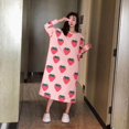 thumbnail image 4 of PFDDRW Chemise de Nuit à Manches Courtes pour Femmes, Pyjama en Coton, Robe de Nuit, 4 of 8