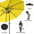 thumbnail image 6 of 9 ft Solar Umbrella 32 LED Lighted Patio Umbrella Table Market Umbrella with Tilt and Crank Outdoor Umbrella for Garden, Deck, Backyard, Pool and Beach (Navy Blue), 6 of 7