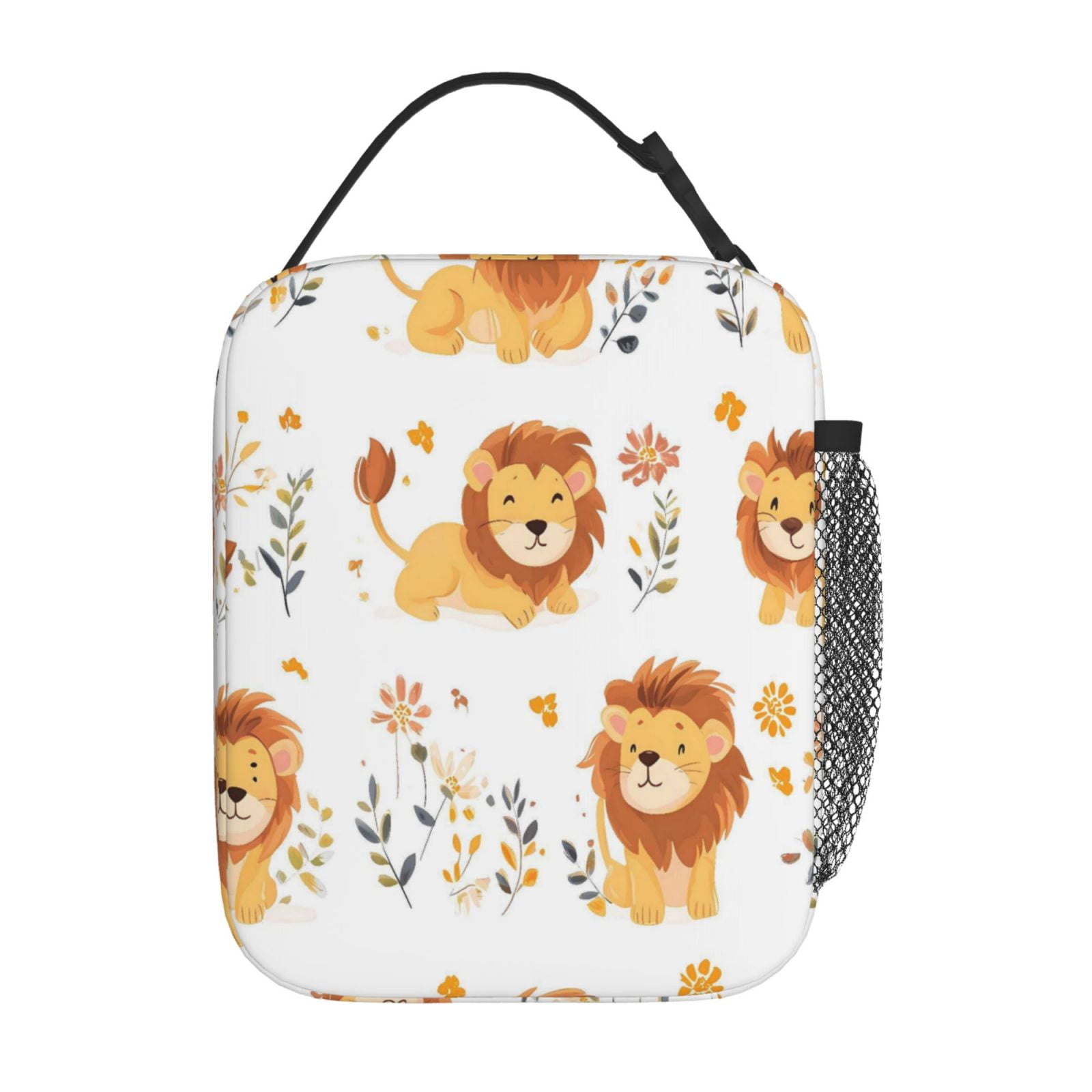 Lunch Bag For Women Men Insulated Portable Lunch Box Bento Box Office Picnic Travel Cooler Bag Cute Little Lion