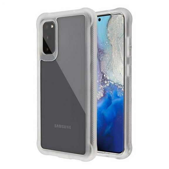Samsung Galaxy S20 (6.2 inch) Phone Case Clear Transparent Rugged Protective Shockproof Hard Back Cover Thickened Corners Heavy Duty Bumper Frame Defender Case WHITE Cover for Samsung Galaxy S20 5G