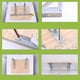 thumbnail image 2 of 2pcs Folding Shelf Brackets ,heavy Duty Metal Collapsible Shelf Bracket Wall Mounted Diy Triangle Brackets For Table Work Bench-16 Inch 40cm-, 2 of 3