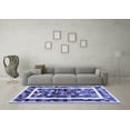 thumbnail image 3 of Ahgly Company Indoor Square Abstract Blue Contemporary Area Rugs, 6' Square, 3 of 4