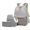 Grey, variant on Backpacks for Kids Canvas 3 Piece Kids Backpack Set Printed School Bag with Lunch Tote Pencil Case Black One Size