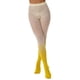 thumbnail image 1 of Gibobby Leggings con Forro Polar para Mujer Pantalones largos transparentes de malla calada para mujer, mallas ajustadas de color degradado, pantalones elásticos(Amarillo,Talla única), 1 of 4
