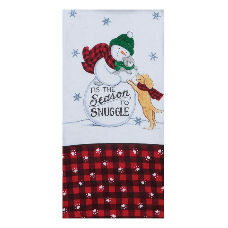 Set of CUDDLE WEATHER Christmas Terry Kitchen Towels by Kay Dee Designs