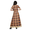 thumbnail image 4 of Moomaya Printed Ethnic Wear Long Skirt And Cold Shoulder Crop Top Set For Girls, 4 of 6