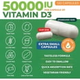 thumbnail image 2 of Vitamina D3 50000 Iu 120 Cápsulas Apoyo A Huesos Y Dientes, 2 of 9
