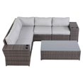 thumbnail image 2 of Living Source International Ensemble Sectionnel 8 Pcs avec Coussins - Gris, 2 of 3