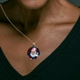 thumbnail image 3 of Santa Claus Necklace Personalized Custom Photo Round Pendant Adjustable Stainless Steel Necklaces with Gift Box for Men Women Mothers Valentine's Jewelry Gift, 3 of 6