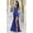 ROYAL BLUE, variant on May Queen MQ2032 Juniors Womens V-Neck Beaded Slit Mermaid Prom Gown