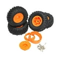 thumbnail image 3 of Yinanstore 1/18 RC Crawler Tires, Offset Wheel Rims Replacement Maintenance Parts Assembly Simulation Wheels for 4WD Climbing Car Model Orange, 3 of 8