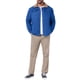 thumbnail image 2 of Abrigo de invierno INSPIRE CHIC para hombres, con cuello, botones frontales, forro de felpa, bolsillos, chaqueta de camionero, talla S, color azul, 2 of 6