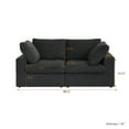 thumbnail image 2 of Sdorens Free Convertible Sectional Sofa Modular Couch,Modern Linen Fabric Sofa,loveseat sofa for Living Room,Apartment and Small Space,2-Seat Sofa,Black, 2 of 26