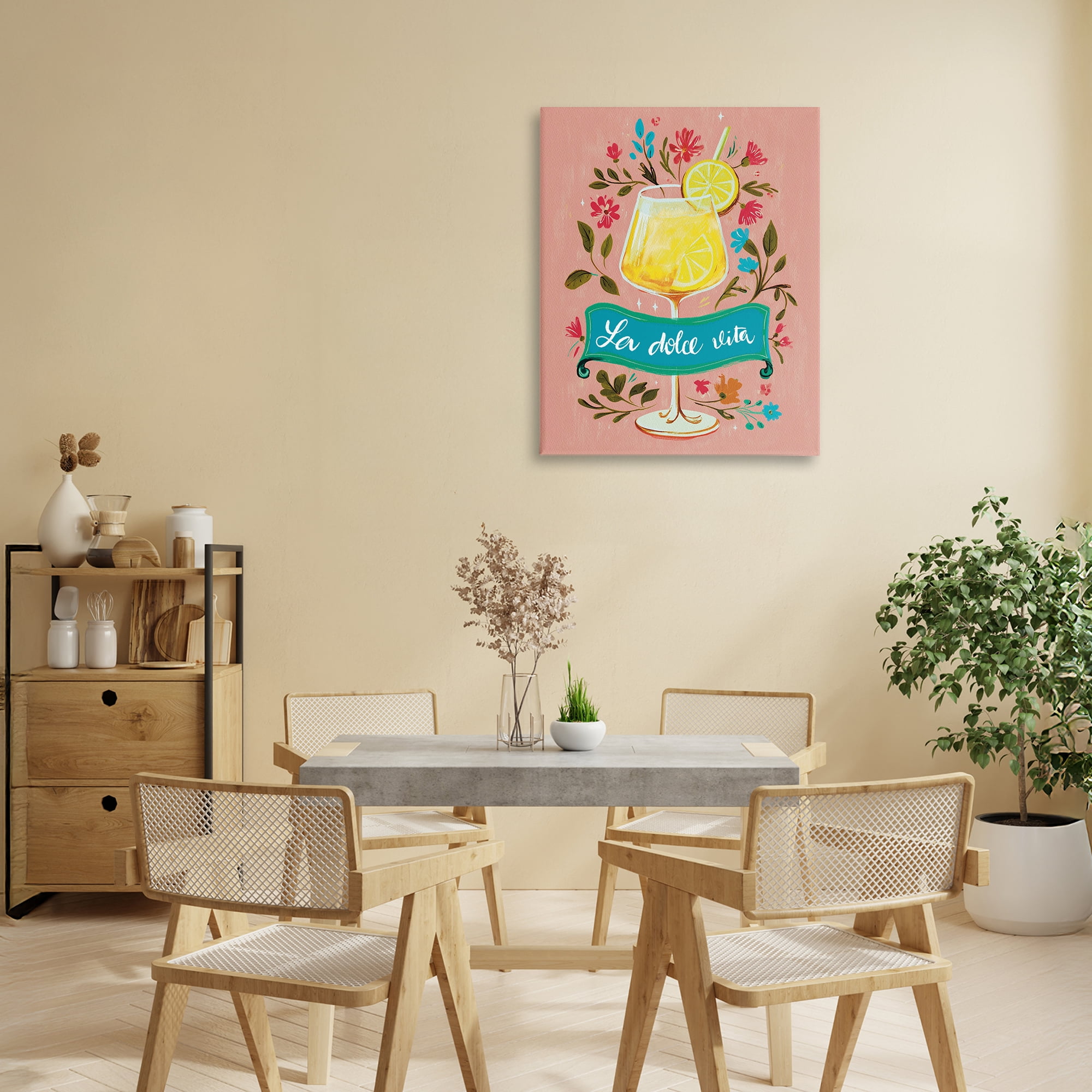 Stupell Industries Lemon Cocktail Sweet Life Canvas Wall Art, design by Yen