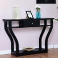thumbnail image 5 of Costway Accent Console Table Modern Sofa Entryway Hallway Hall Furniture with Drawer Black, 5 of 8