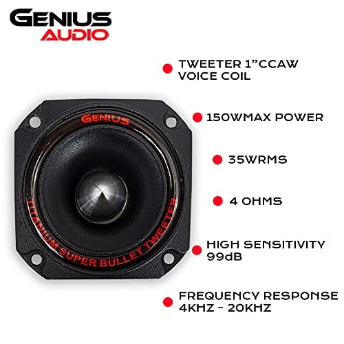 Genius Audio GPRO-T09 1", 35 Watts RMS - 150 Watts Max, Pro Audio Tita