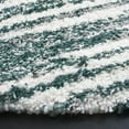 thumbnail image 3 of SAFAVIEH Fontana Danny Abstract Shag Area Rug, Green/Ivory, 6'7" x 6'7" Round, 3 of 7