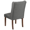 thumbnail image 5 of BizChair 2 Pack Gray Fabric Tufted Parsons Chair with Side Panel Detail, 5 of 8