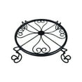 thumbnail image 3 of 2025 New Black Metal Stand, Heavy Duty Holder Outdoor Indoor, Round Wrought Iron Flower Planter Pot Stand, Corner Gardening Pumpkin Stand, 9.05Inches, 3 of 7