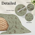 thumbnail image 3 of Sage Green Floral Body Pillow Covers 20"x60", Vintage Spring Botanical Flowers Soft Brushed Microfiber Breathable Throw Pillow Covers, Pillowcase with Zipper for Couch Sofa Bedroom Living Room, 3 of 9